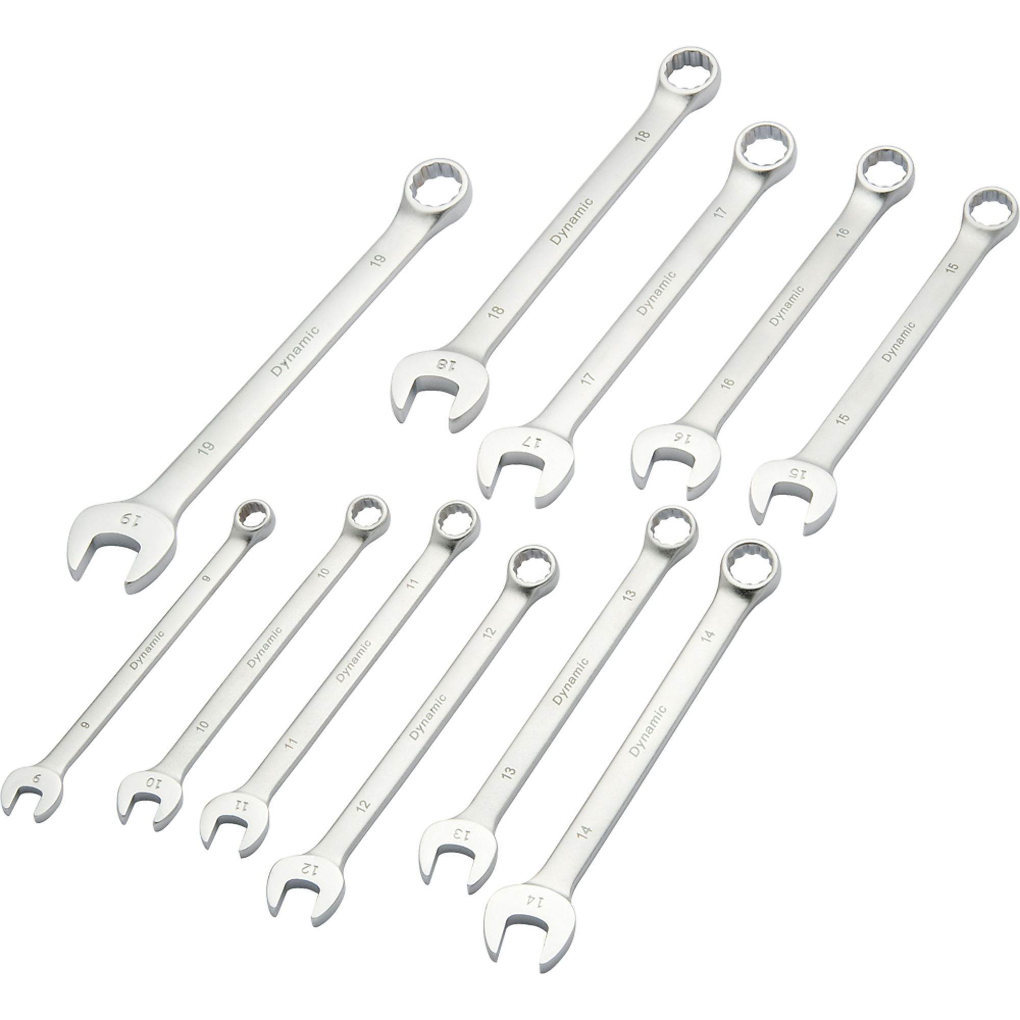 Dynamic Tools, 11 Piece Metric Combination Wrench Set Satin, Model# D074224